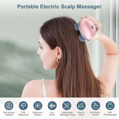 Rechargeable Waterproof Scalp Massager™ – Relax, Refresh & Rejuvenate
