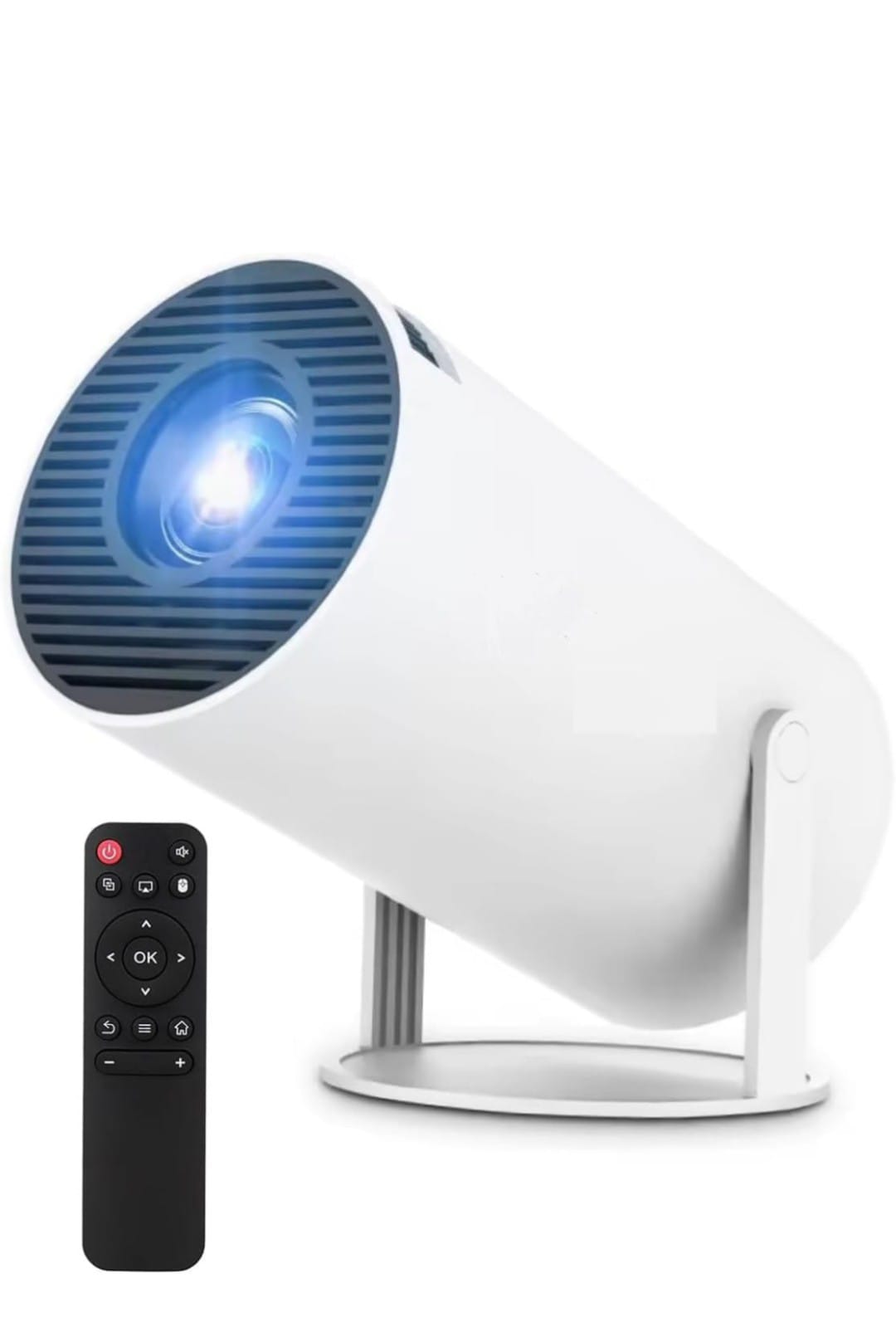 HY300 android Projector 1080P Android 11 4K support 180 Degre Rotation AutoKeystone Compatible with HDMI/USB/Audio Out/Miracast Wireless Screen Mirroring