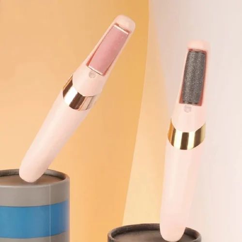 Electronic Pedicure Tool Cordless Rechargeable Callus Dead Skin Remover Polishing Wand with 2 Roller Heads